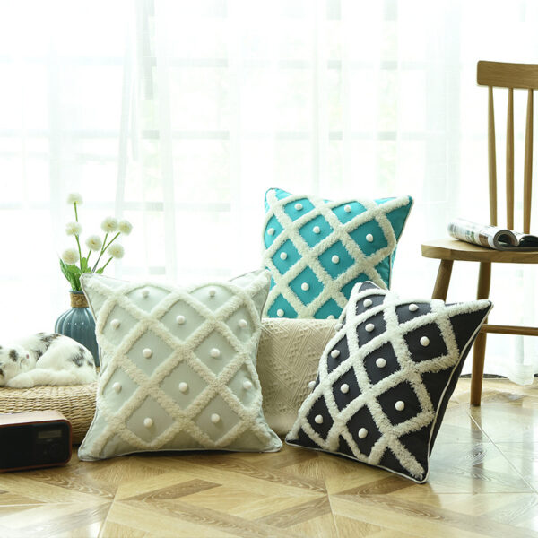 Creative Home Ball Pillow Tufted Moroccan Pillow Elegant Cushion Pillow Case - Image 2