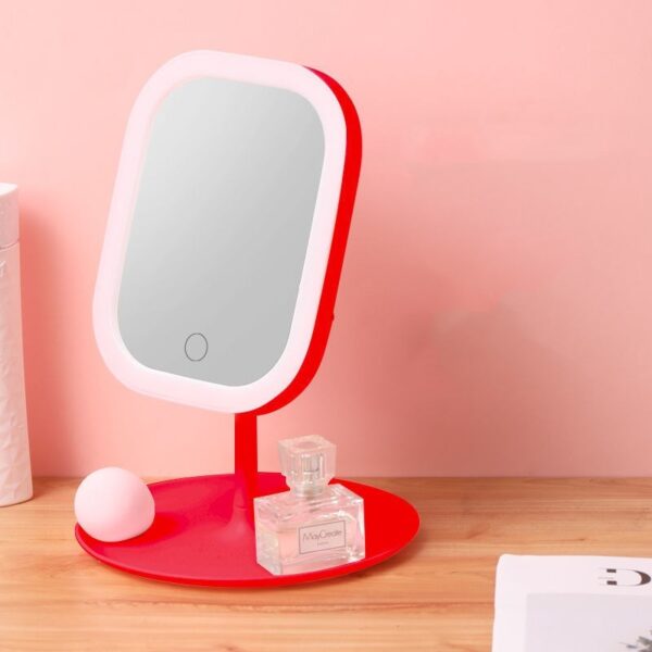 Desktop Mirror Dressing Mirror With Light Bulb Fill Light Beauty Makeup - Image 3