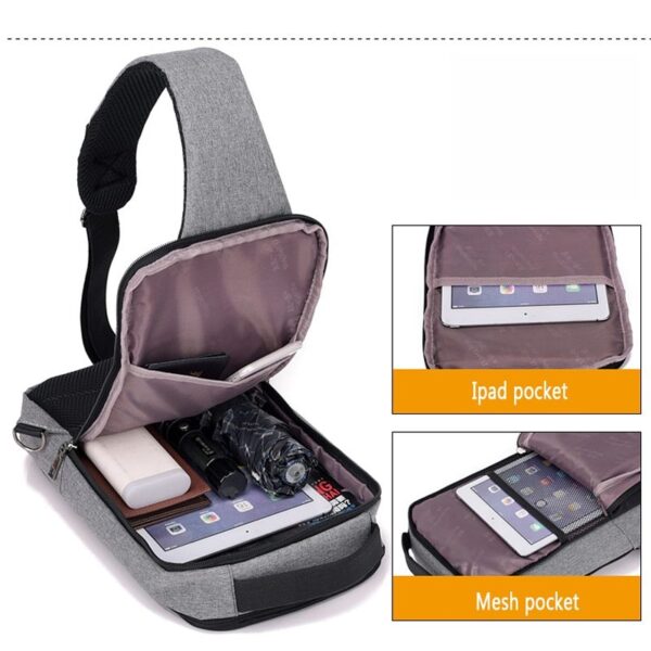 Anti-theft USB charging chest bag with you - Image 6