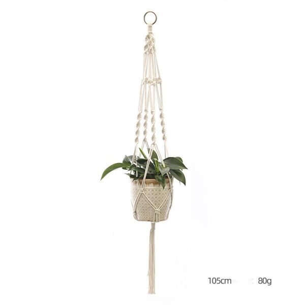 Custom Hand-knitted Hanging Flowerpot Net Bag - Image 3