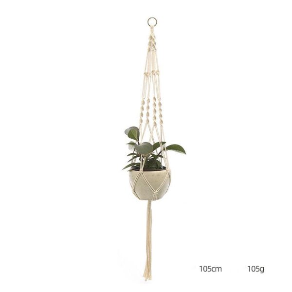 Custom Hand-knitted Hanging Flowerpot Net Bag - Image 10