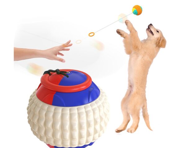 New Pet Draw Rope Hand Throwing Ball ABS Grinding Teeth Resistant Chew Dog Training Ball - Image 8