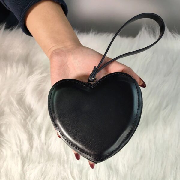 Red Lovely Heart-shaped Mini Wrist Bag - Image 4